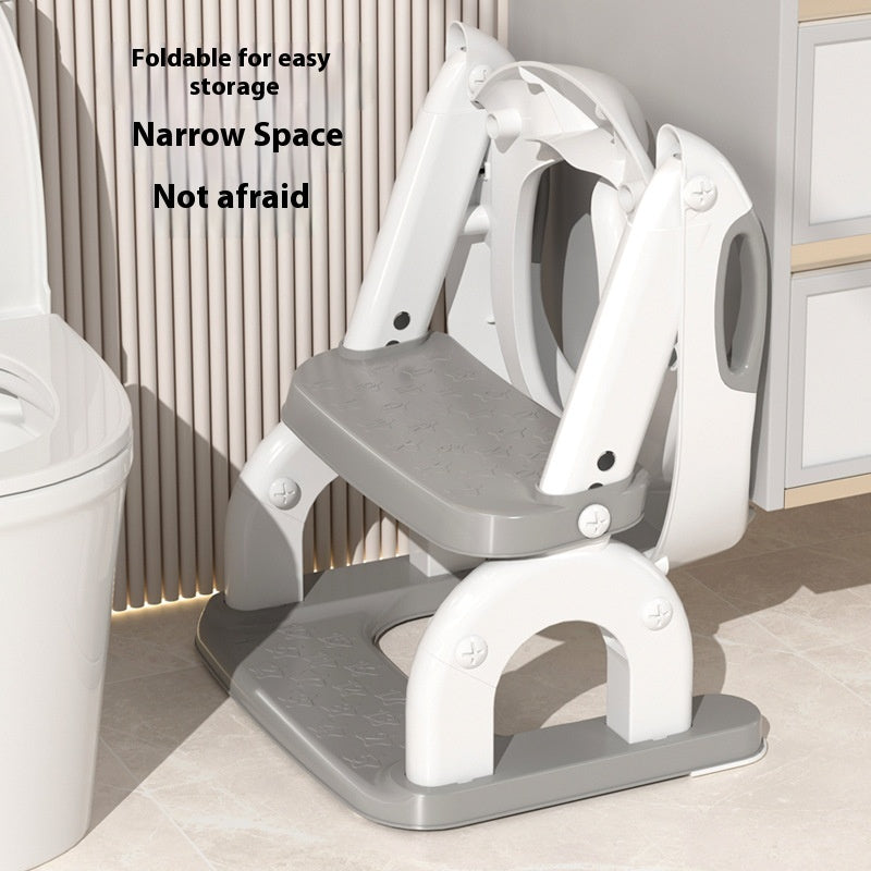Kids Potty Training Ladder Seat with Steps Adjustable, Non-Slip Toilet Trainer for Toddlers