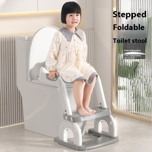 Kids Potty Training Ladder Seat with Steps Adjustable, Non-Slip Toilet Trainer for Toddlers