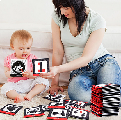 Baby Soft Alphabet Cloth Flashcards with Storage Bag – 26pcs Educational for Early Learning