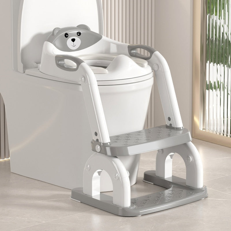 Kids Potty Training Ladder Seat with Steps Adjustable, Non-Slip Toilet Trainer for Toddlers