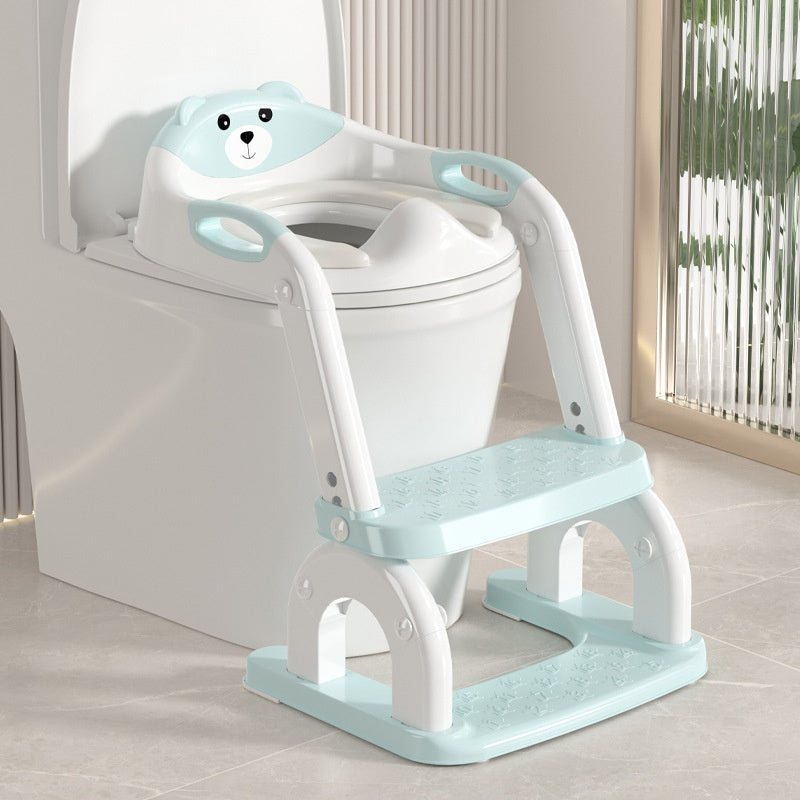 Kids Potty Training Ladder Seat with Steps Adjustable, Non-Slip Toilet Trainer for Toddlers